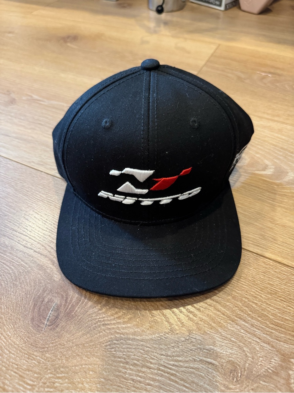 Nitto tires, Niche wheels Black Baseball Cap with Red & White Accent
